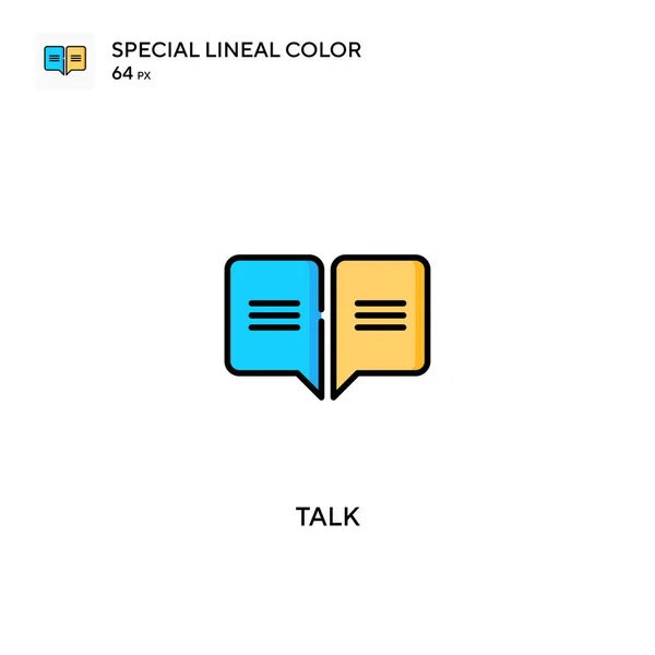 Talk Special Lineal Color Vector Icoon Praten Pictogrammen Voor Business — Stockvector