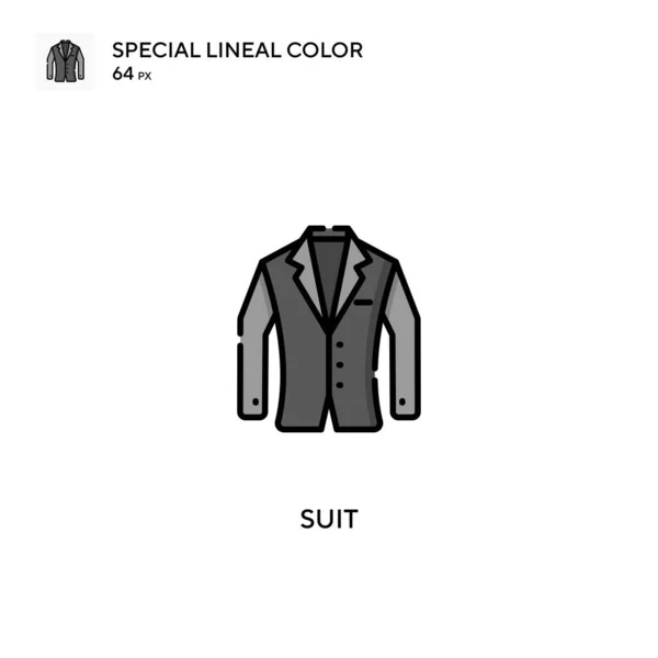 Suit Special Lineal Color Vector Icon Suit Icons Your Business — Stock Vector