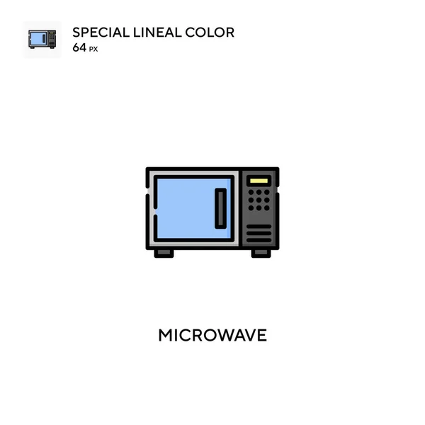 Microwave Special Lineal Color Vector Icon Microwave Icons Your Business — Stock Vector