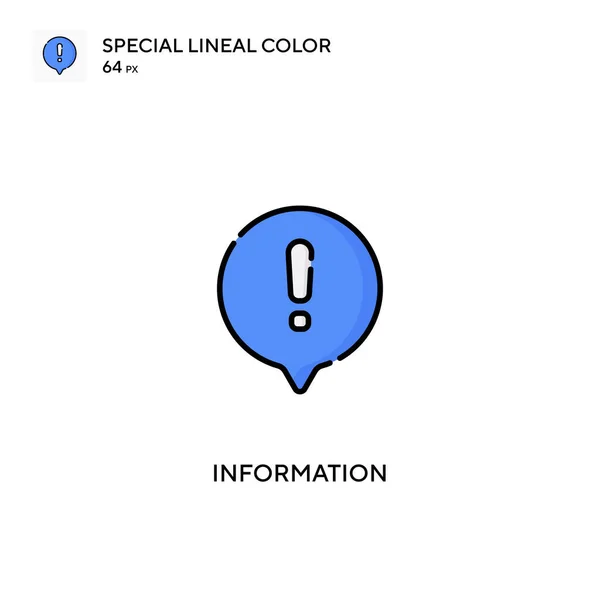 Informatie Speciale Lijnkleur Vector Icoon Informatie Iconen Voor Business Project — Stockvector
