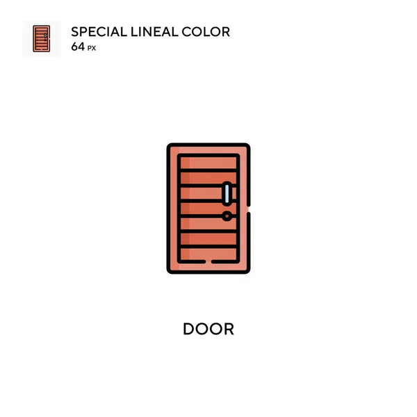 ドア特殊線色ベクトルアイコン ビジネスプロジェクトのドアアイコン — ストックベクタ