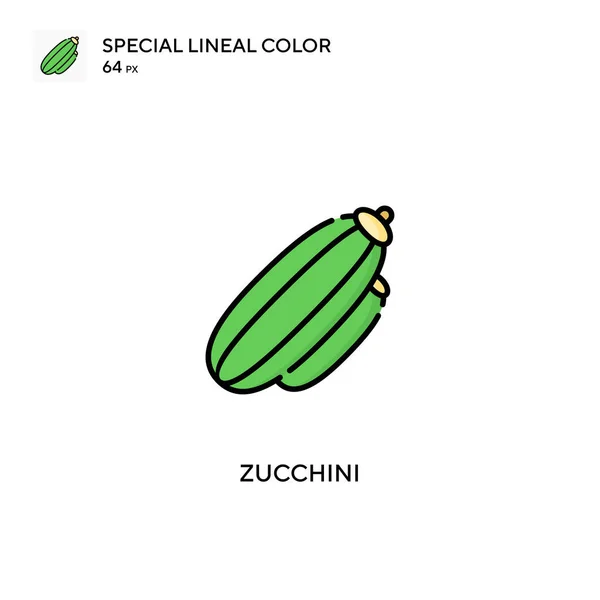 Zucchini Spezielles Lineares Farbvektorsymbol Zucchini Symbole Für Ihr Geschäftsprojekt — Stockvektor