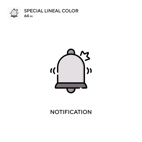 Benachrichtigung Spezielles Lineares Farbvektorsymbol Benachrichtigungssymbole Für Ihr Geschäftsprojekt — Stockvektor