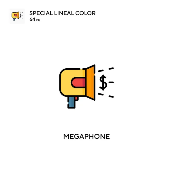 Megafon Specjalna Ikona Wektora Koloru Linii Megafon Ikony Dla Twojego — Wektor stockowy