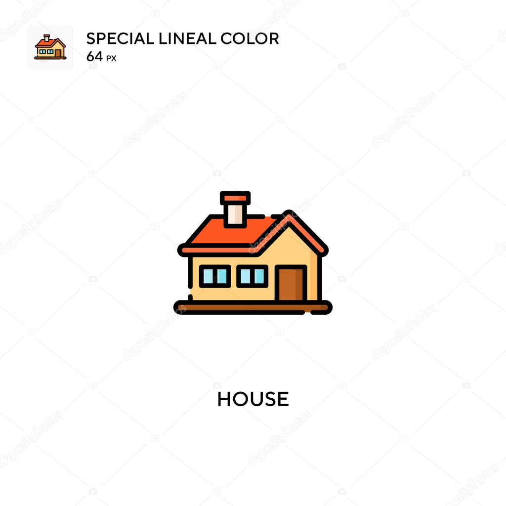 House Special lineal color vector icon. House icons for your business project