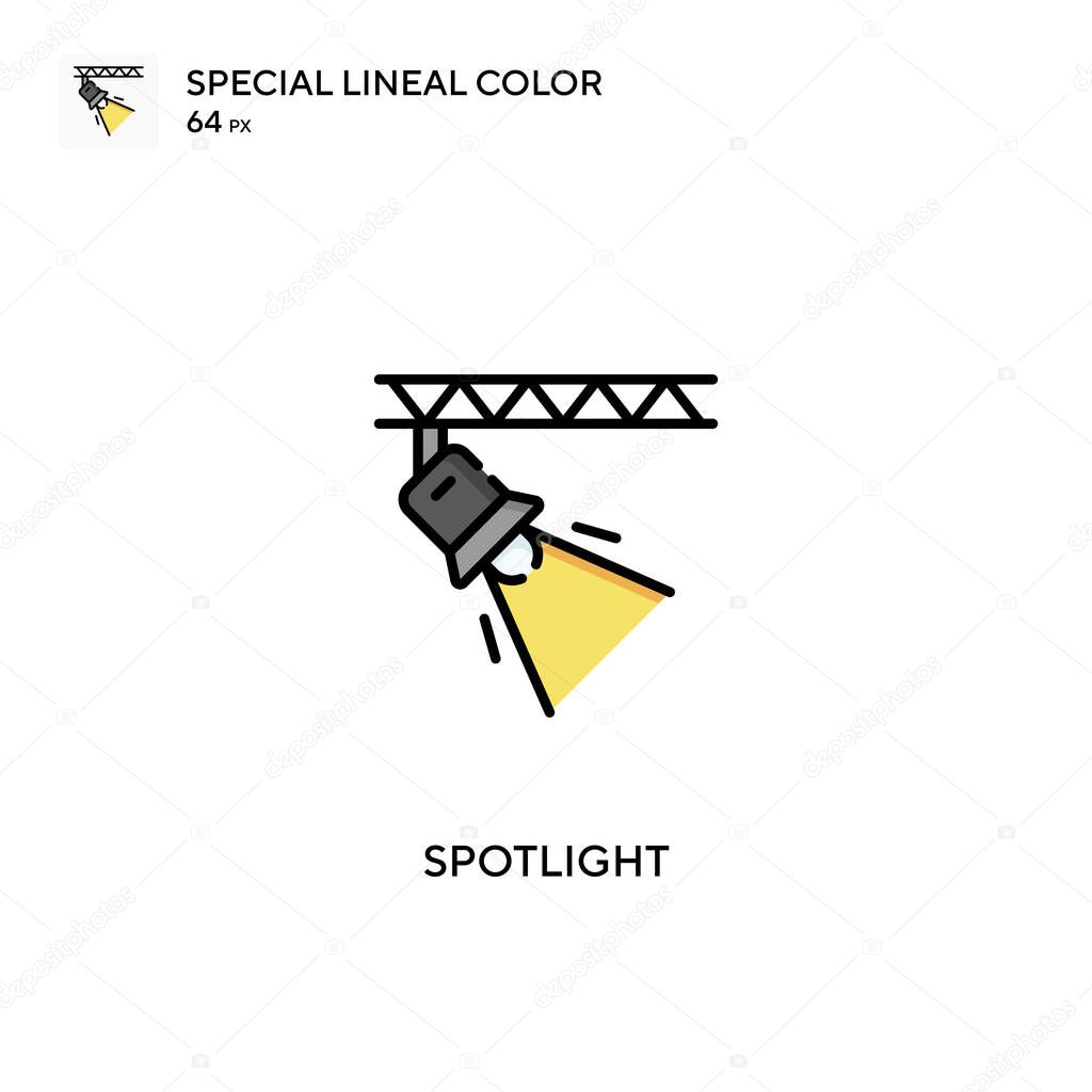 Spotlight Special lineal color vector icon. Spotlight icons for your business project