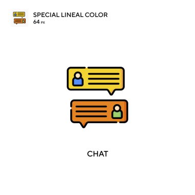 Özel doğrusal renk vektör simgesi sohbet et. İş projeniz için sohbet simgeleri