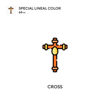 Özel doğrusal renk vektörü simgesini çapraz yap. İş projeniz için çapraz simgeler