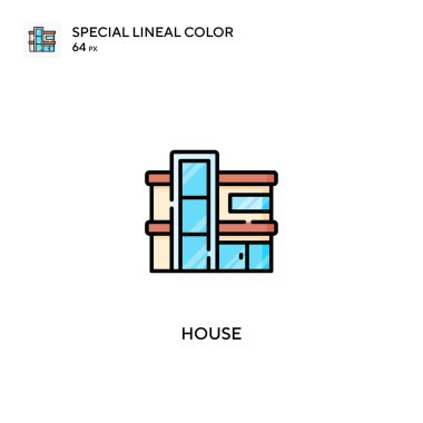 House Special Lineal renk vektör simgesi. İş projeniz için ev simgeleri