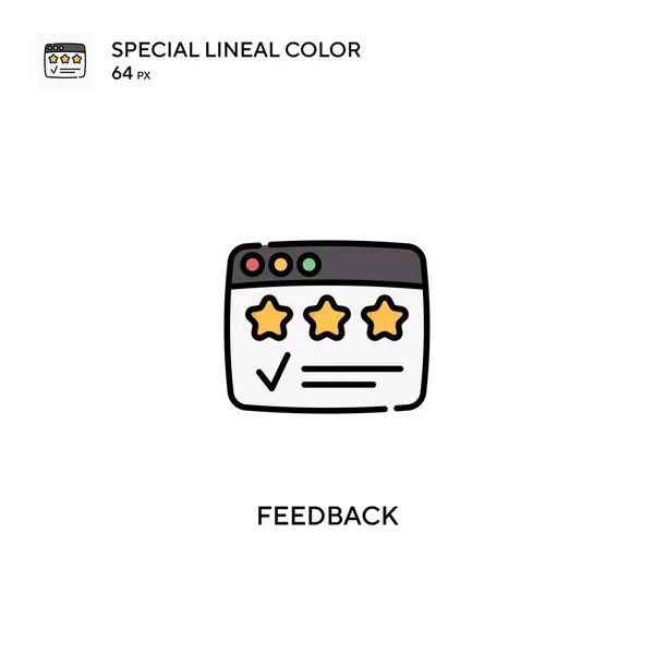 Feedback Special Lineal Color Vector Icon Feedback Icons Your Business — Stock Vector