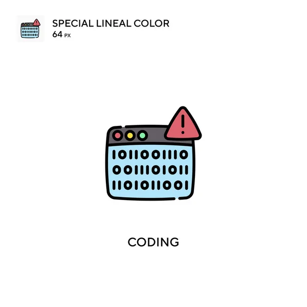 Codificação Ícone Vetorial Cor Linear Especial Ícones Codificação Para Seu —  Vetores de Stock