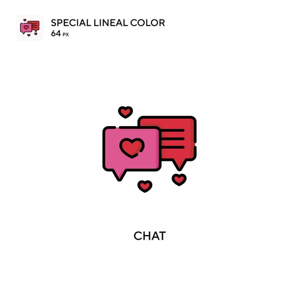 Chat Special Lineal Χρώμα Διάνυσμα Εικονίδιο Εικονίδια Συνομιλίας Για Την — Διανυσματικό Αρχείο