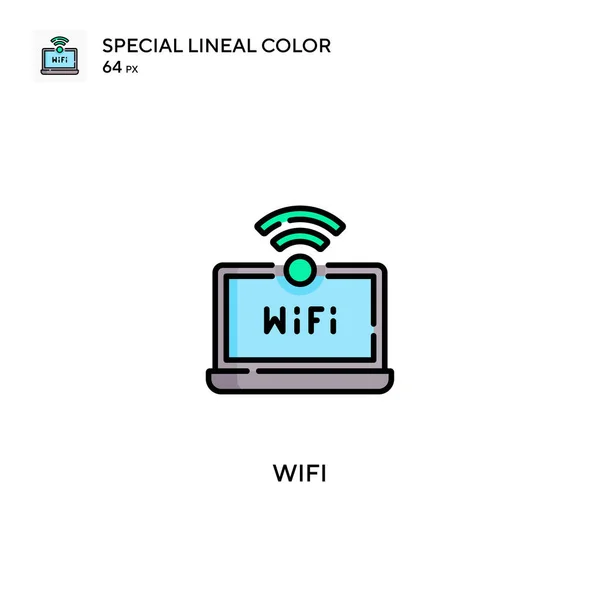 Wifi Icono Especial Vector Color Lineal Iconos Wifi Para Proyecto — Vector de stock