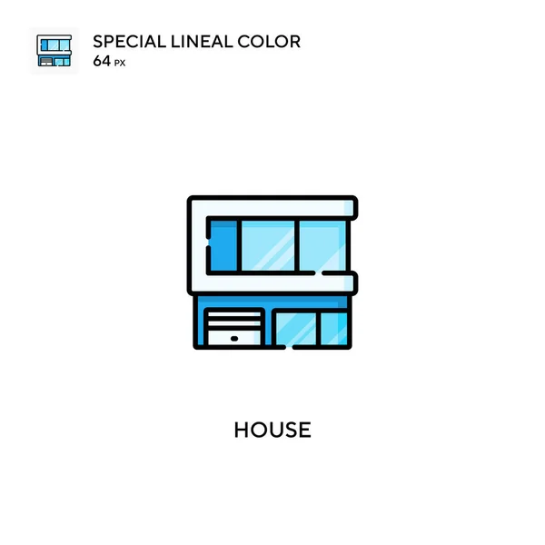 House Különleges Lineáris Szín Vektor Ikon Ház Ikonok Üzleti Projektjéhez — Stock Vector