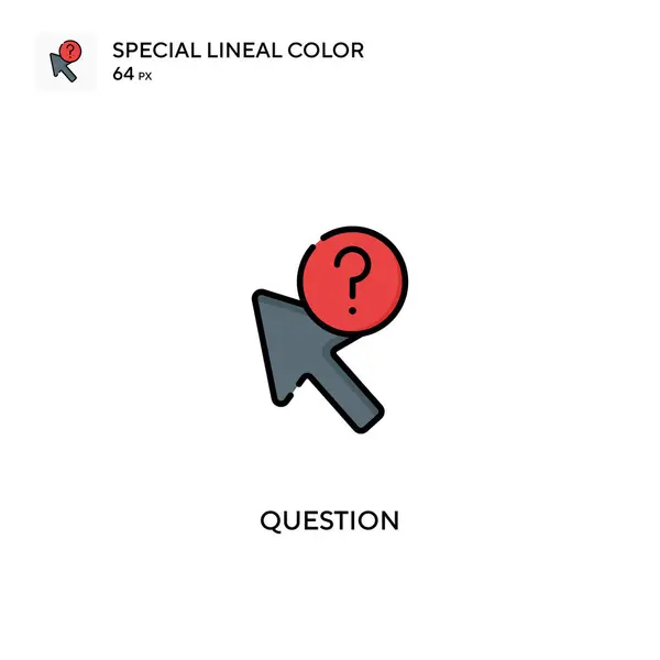 Pregunta Icono Especial Vector Color Lineal Iconos Preguntas Para Proyecto — Archivo Imágenes Vectoriales