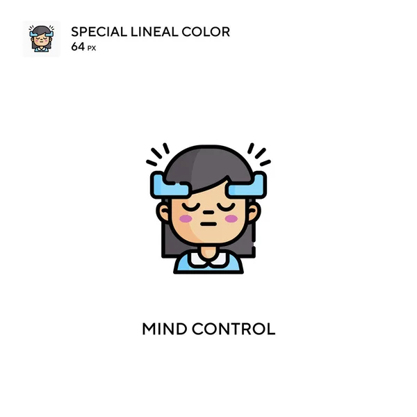 Έλεγχος Μυαλού Ειδικό Εικονίδιο Διάνυσμα Χρώματος Γραμμής Εικονίδια Ελέγχου Μυαλού — Διανυσματικό Αρχείο