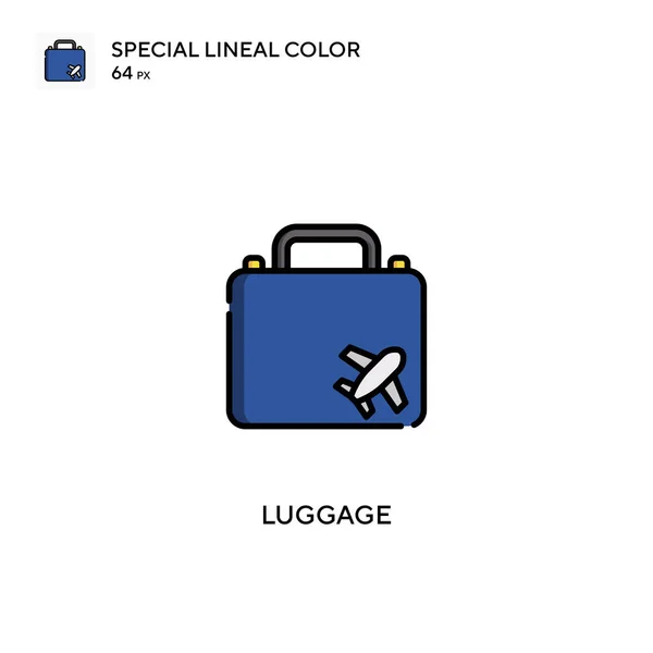 Gepäck Spezielles Lineares Farbvektorsymbol Gepäcksymbole Für Ihr Geschäftsprojekt — Stockvektor