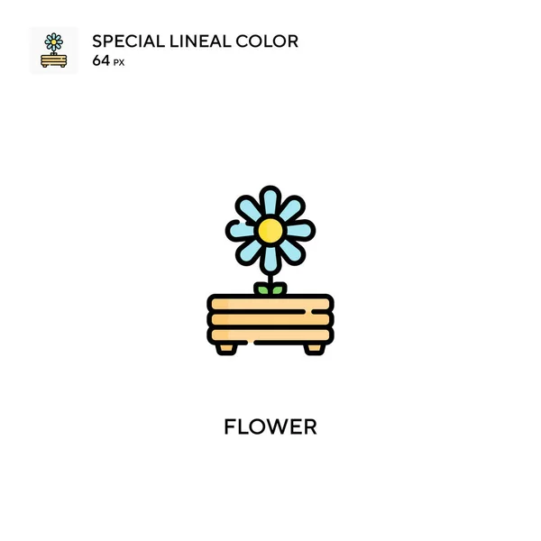 Flor Ícone Vetorial Cor Linear Especial Ícones Flores Para Seu —  Vetores de Stock