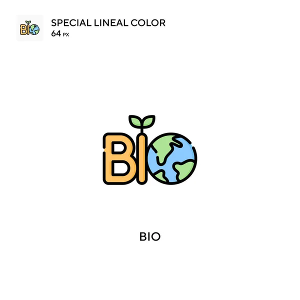 Bio Icono Especial Vector Color Lineal Iconos Bio Para Proyecto — Vector de stock