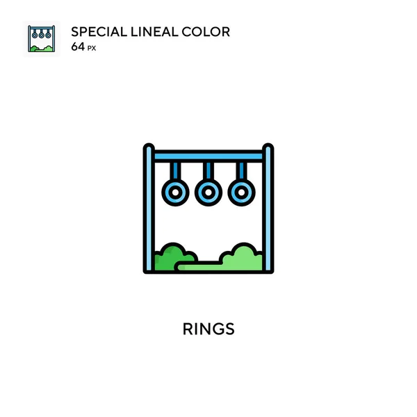 Кольца Особый Цветовой Вектор Иконки Колец Вашего Бизнес Проекта — стоковый вектор