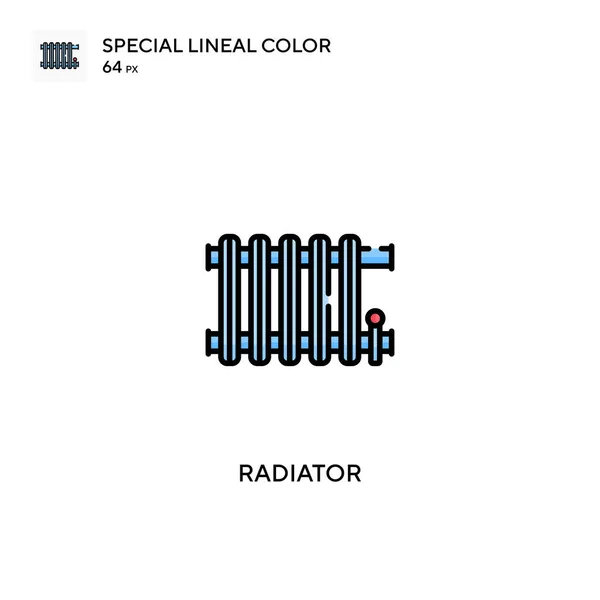Radiateur Icône Vectorielle Couleur Linéaire Spéciale Icônes Radiateur Pour Votre — Image vectorielle