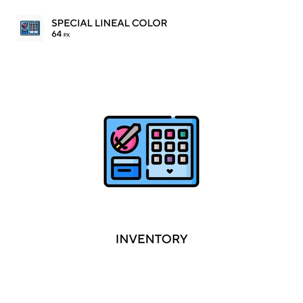 Inventaire Icône Vectorielle Couleur Linéaire Spéciale Icônes Inventaire Pour Votre — Image vectorielle