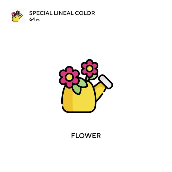 Flower Special Lineal Color Vector Icon Flower Icons Your Business — Stock Vector