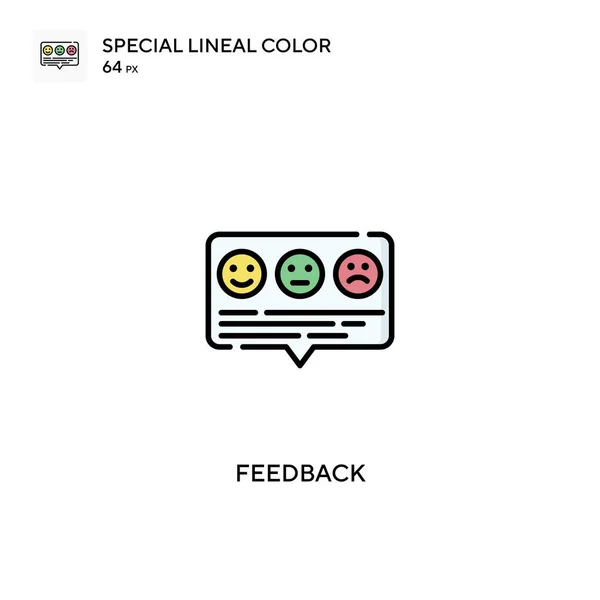 Feedback Special Lineal Color Vector Icon Feedback Icons Your Business — Stock Vector