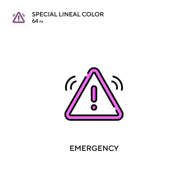 Icono Especial Vector Color Lineal Emergencia Iconos Emergencia Para Proyecto — Archivo Imágenes Vectoriales