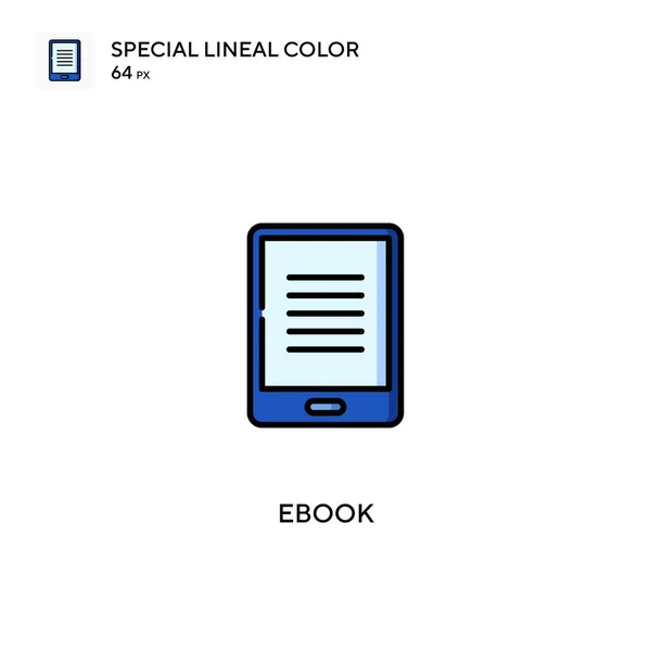 Ebook Special Lineal Color Vector Icon Ebook Icons Your Business — Stock Vector