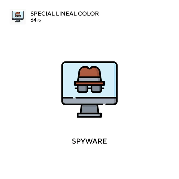 间谍软件特殊线形彩色矢量图标 商业项目的间谍软件图标 — 图库矢量图片