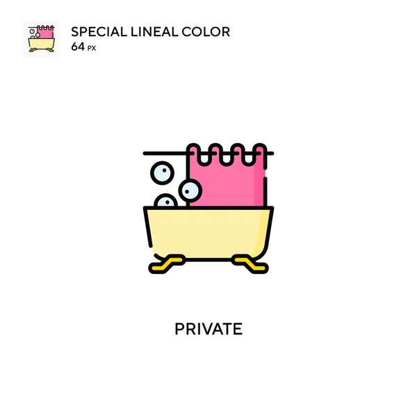 Private Special Lineal Color Vector Icon Private Icons Your Business — Stock Vector