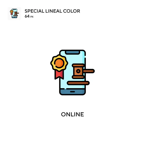 Online Special Lineal Color Vector Icon Online Ikony Pro Váš — Stockový vektor