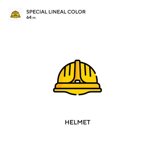Helmet Special Lineal Color Vector Icon Helmet Icons Your Business — Stock Vector