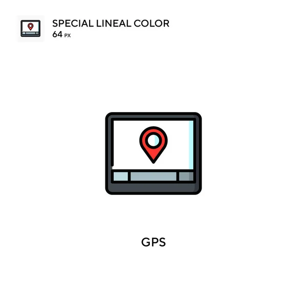 Gps Speciale Lijnkleur Vector Icoon Gps Pictogrammen Voor Business Project — Stockvector