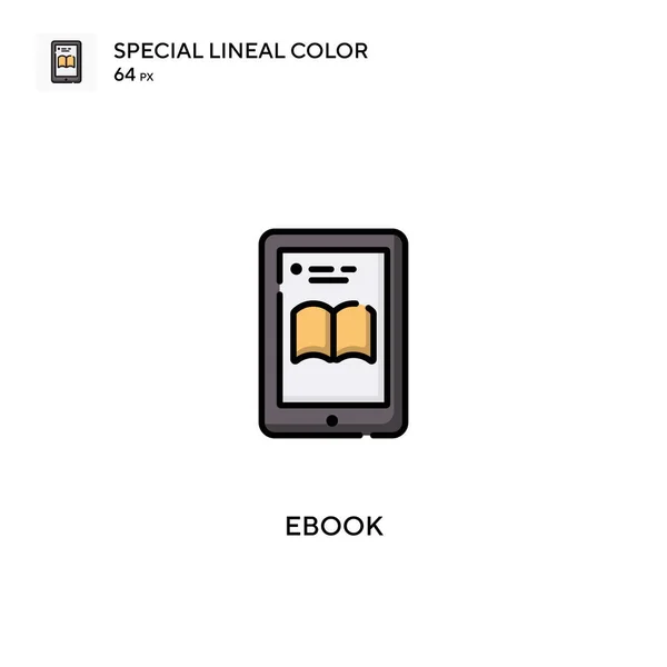 Ebook Különleges Lineáris Szín Vektor Ikon Ebook Ikonok Üzleti Projektjéhez — Stock Vector