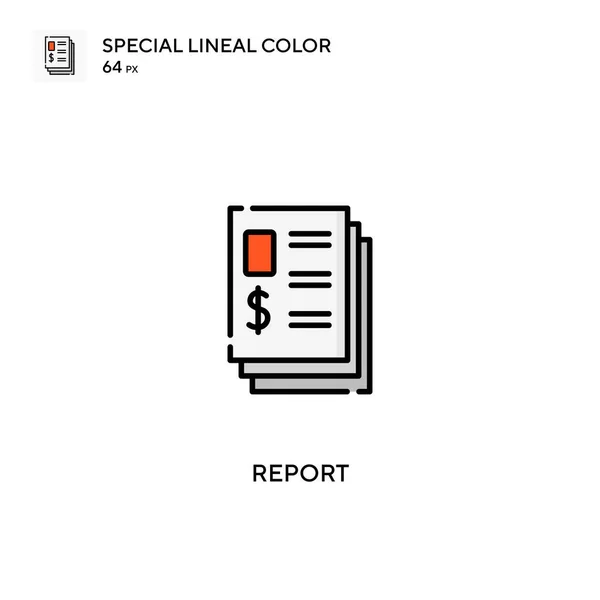 Report Special Lineal Color Vector Icon Report Icons Your Business — Stock Vector
