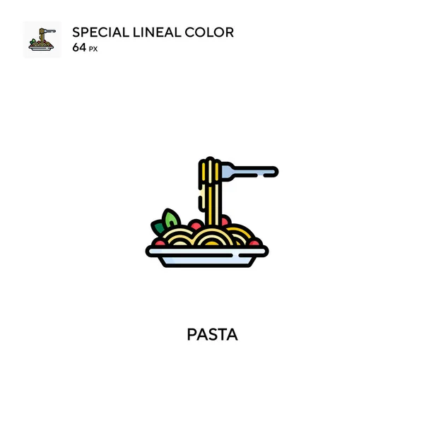 Pasta Ειδική Lineal Χρώμα Διάνυσμα Εικονίδιο Εικονίδια Pasta Για Την — Διανυσματικό Αρχείο