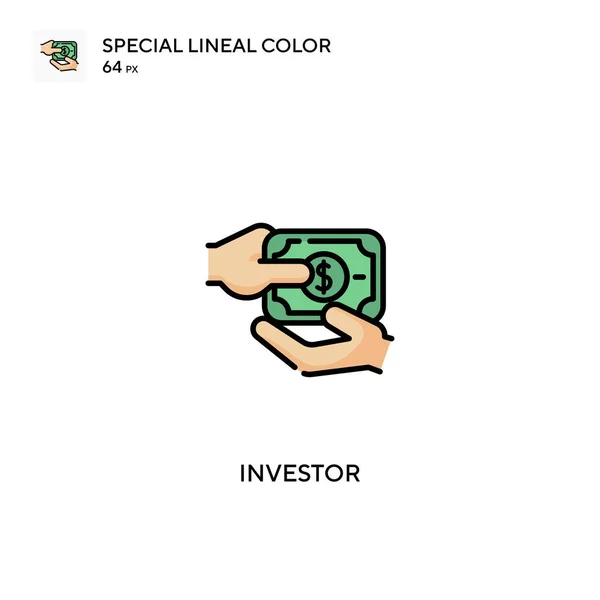 Yatırımcı Özel Doğrusal Renk Vektörü Simgesi Projeniz Için Yatırımcı Simgeleri — Stok Vektör