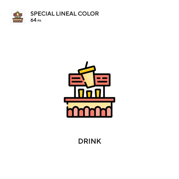 Beber Icono Especial Vector Color Lineal Iconos Bebidas Para Proyecto — Archivo Imágenes Vectoriales