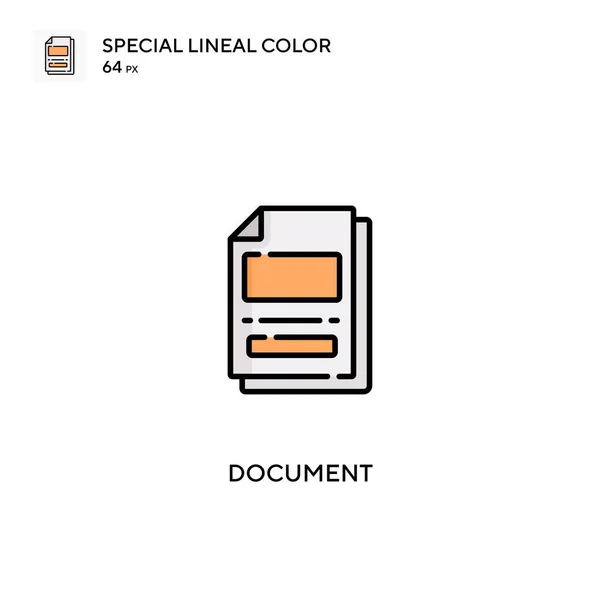 Document Specjalna Ikona Wektora Koloru Linii Ikony Dokumentów Dla Twojego — Wektor stockowy