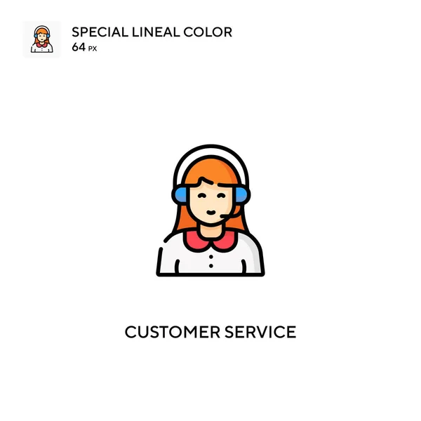 Servicio Cliente Icono Especial Vector Color Lineal Iconos Servicio Cliente — Archivo Imágenes Vectoriales