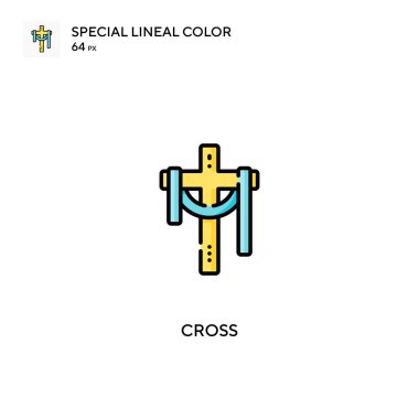 Özel doğrusal renk vektörü simgesini çapraz yap. İş projeniz için çapraz simgeler