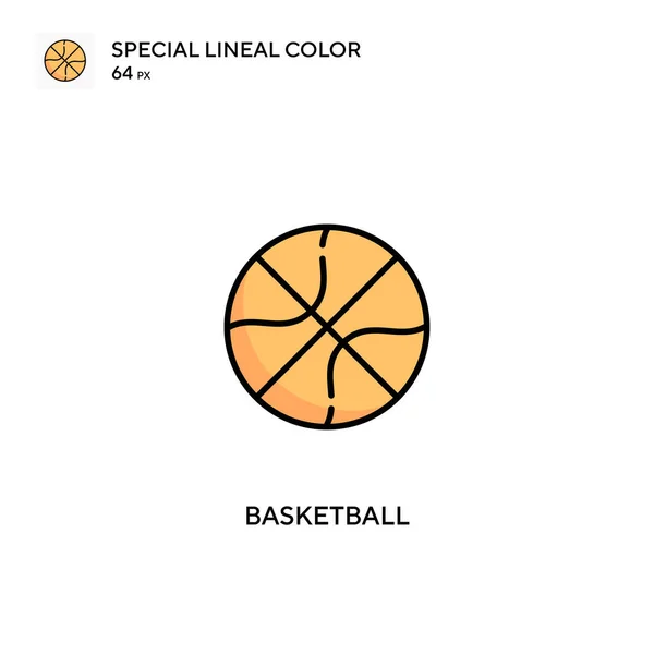 Basketball Special Lineal Color Vector Icon Basketball Icons Your Business — Stock Vector