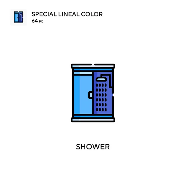Prysznic Specjalna Ikona Wektora Koloru Linii Ikony Prysznicowe Dla Twojego — Wektor stockowy