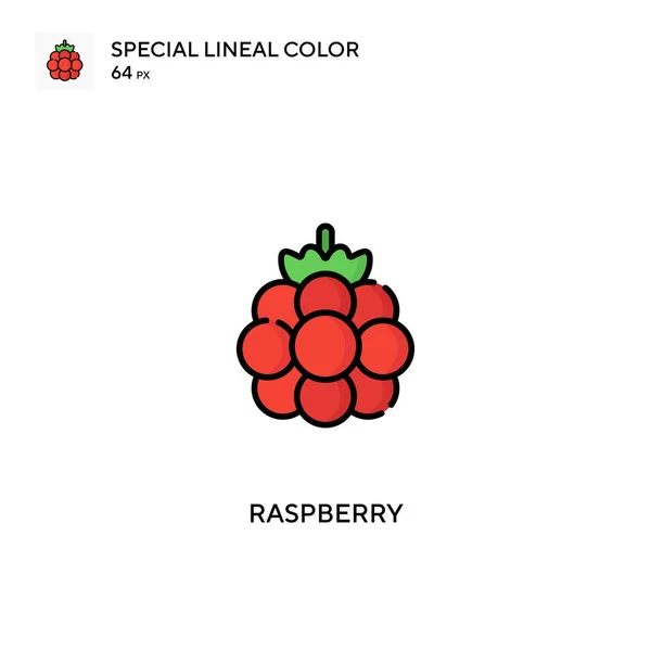 Raspberry Special Lineal Color Vector Icon Raspberry Icons Your Business — Stock Vector