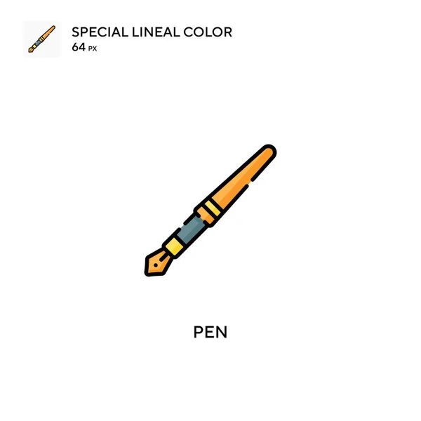 Stylo Spécial Lineal Icône Vectorielle Couleur Icônes Stylo Pour Votre — Image vectorielle