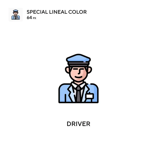 Driver Speciale Lijnkleur Vector Pictogram Driver Iconen Voor Business Project — Stockvector