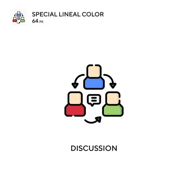Diskussion Spezielles Lineares Farbvektorsymbol Diskussionssymbole Für Ihr Geschäftsprojekt — Stockvektor