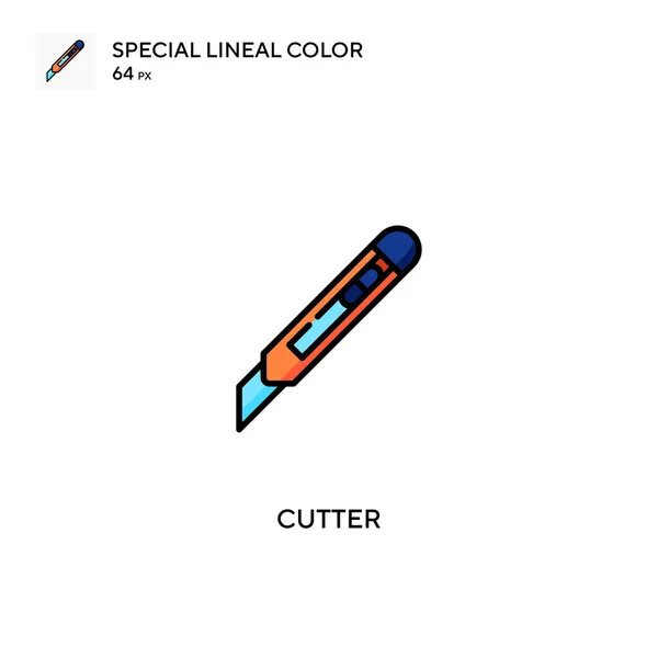 Cutter Icône Vectorielle Couleur Linéaire Spéciale Icônes Cutter Pour Votre — Image vectorielle